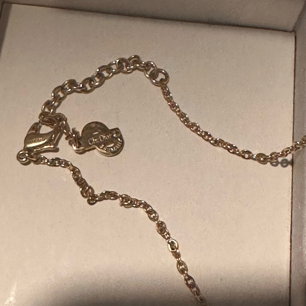 Vintage DIOR heart necklace gold tone Christian Dior necklace pendant necklace - Picture 9 of 15